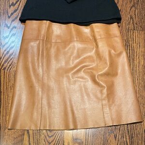 Beautiful Tan Leather Skirt - made in Canada